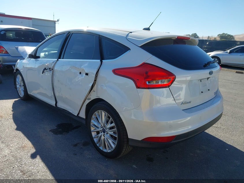 Vin: 1fadp3n20fl339556, lot: 46513347, ford focus titanium 20153