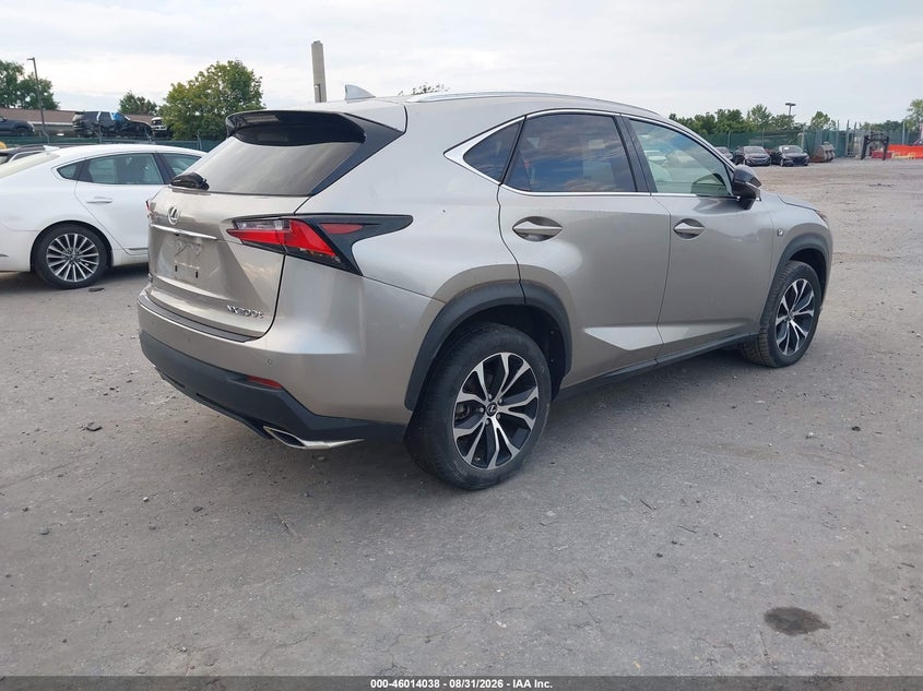 Vin: jtjbarbz8f2016706, lot: 46513429, lexus nx 200t f sport 20154