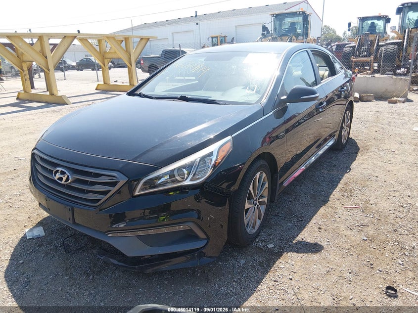 2016 Hyundai Sonata, Theft Recovery, IAAI, VIN 5NPE34AF8GH415958 — photo 2