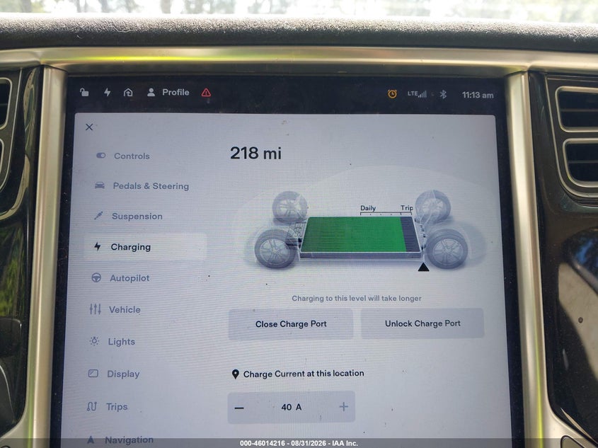 TESLA MODEL S 2015 VIN 5YJSA1H22FFP74892