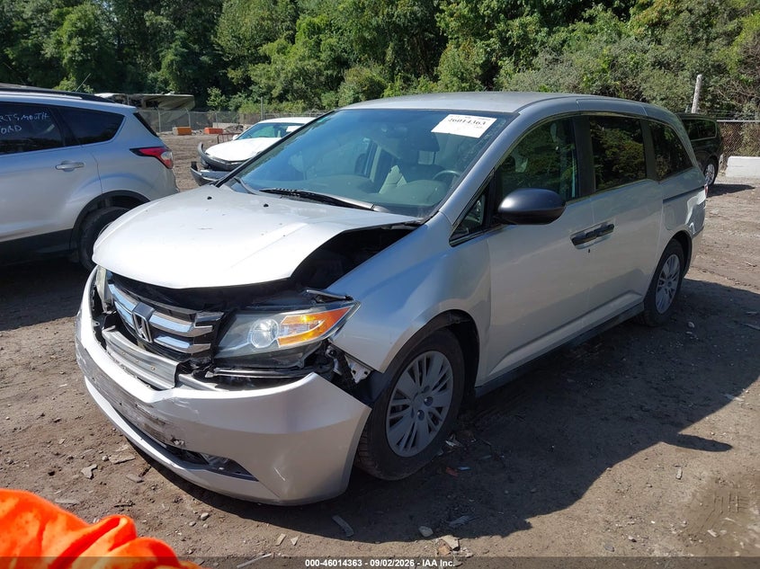 Vin: 5fnrl5h24eb011576, lot: 46513754, honda odyssey lx 20142