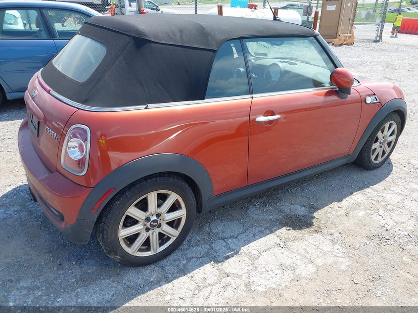 Vin: wmwzp3c55dt297828, lot: 46514016, mini convertible cooper s 20134