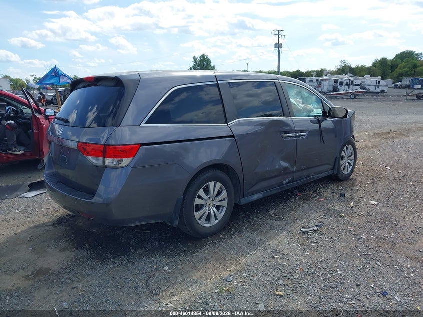 Vin: 5fnrl5h49eb112856, lot: 46514245, honda odyssey ex 20144
