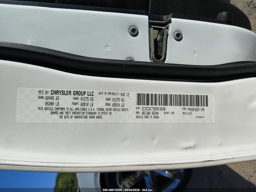 2013 DODGE CHARGER SEDAN 5.7L V-8 VVT, REGULAR , 370HP