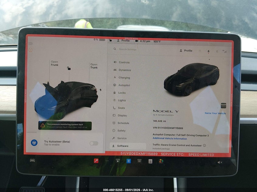 2021 TESLA MODEL Y auction photo 7