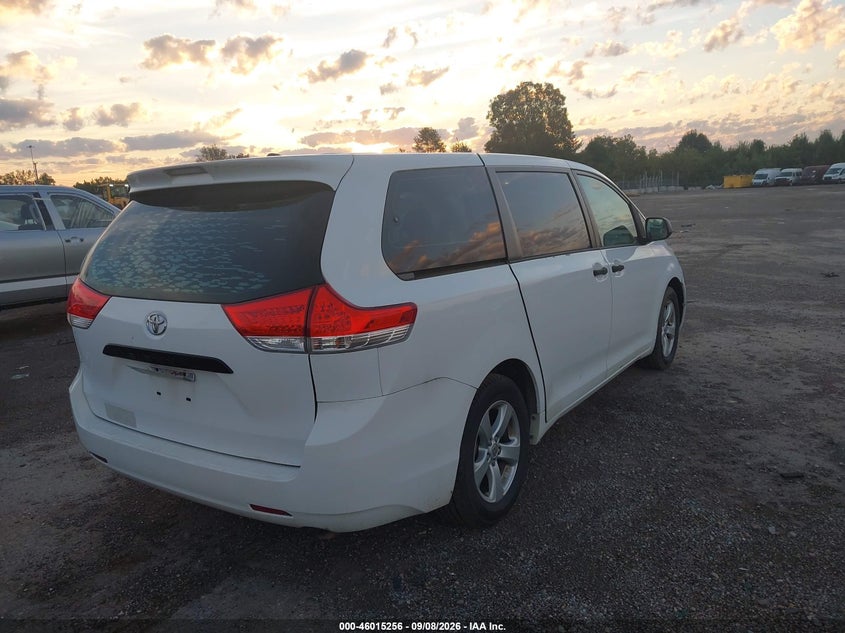Vin: 5tdzk3dc1ds313293, lot: 46514647, toyota sienna l v6 7 passenger 20134
