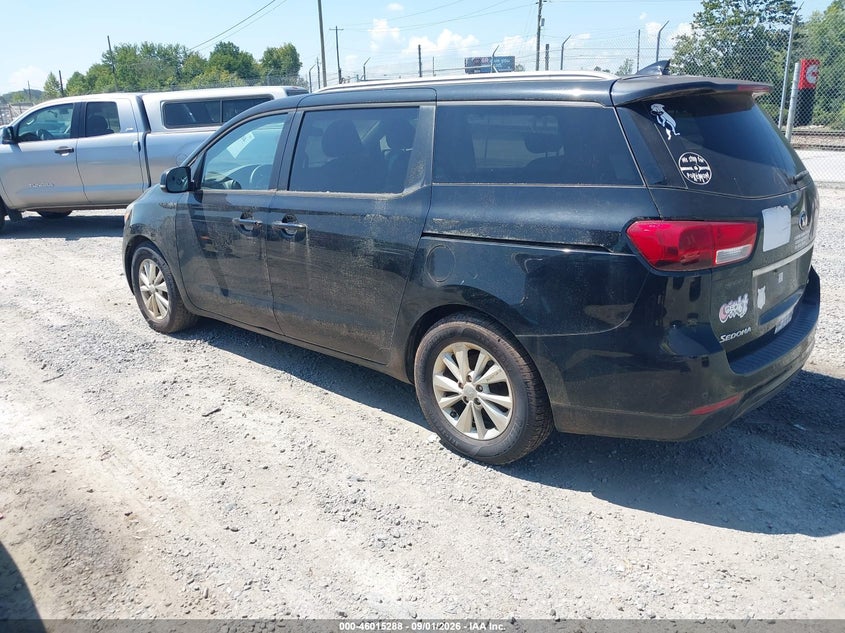 Vin: kndmb5c16g6111091, lot: 46514679, kia sedona lx 20163