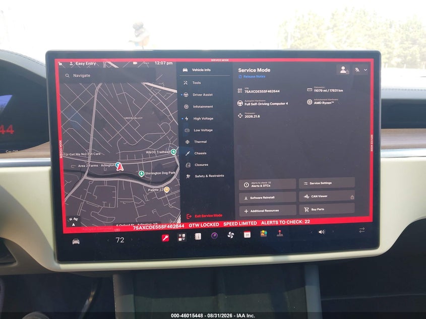 TESLA MODEL X 2025 VIN 7SAXCDE55SF462644