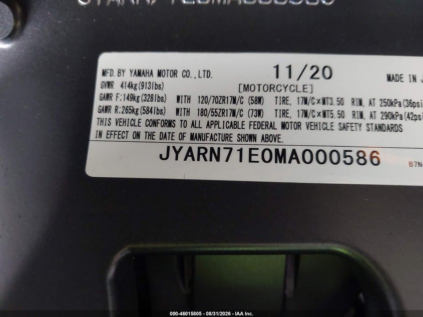YAMAHA MT09 2021
