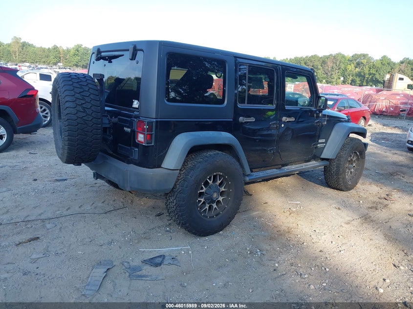 Vin: 1c4bjwdgxdl637658, lot: 46515380, jeep wrangler unlimited sport 20134
