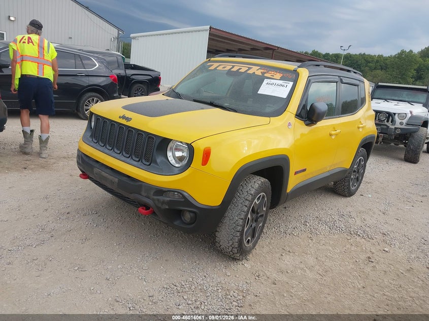 Vin: zaccjbct0gpd00041, lot: 46515452, jeep renegade trailhawk 20162