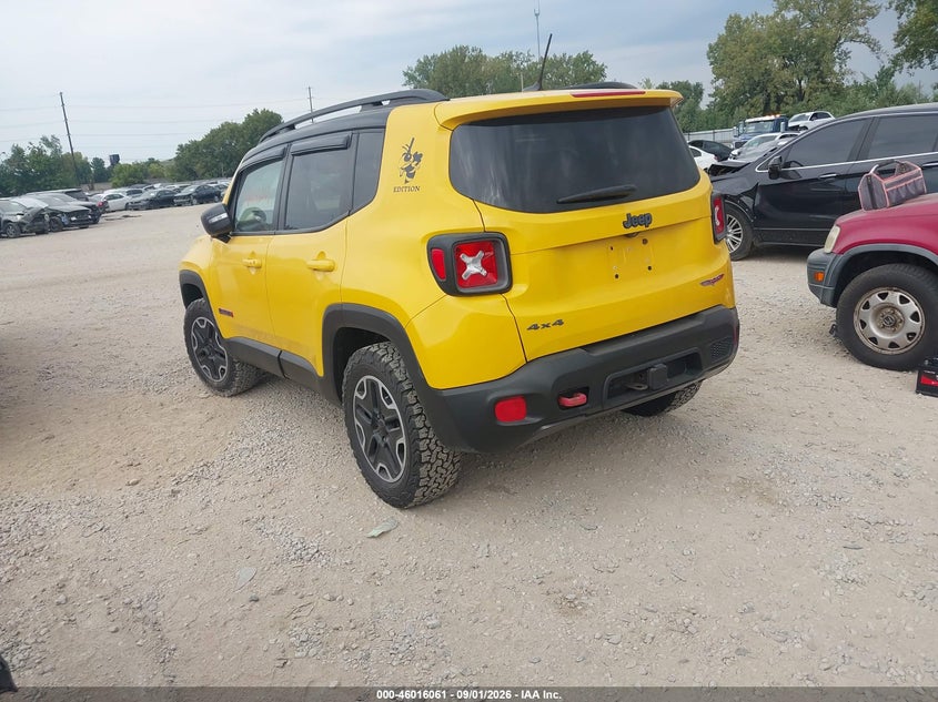Vin: zaccjbct0gpd00041, lot: 46515452, jeep renegade trailhawk 20163