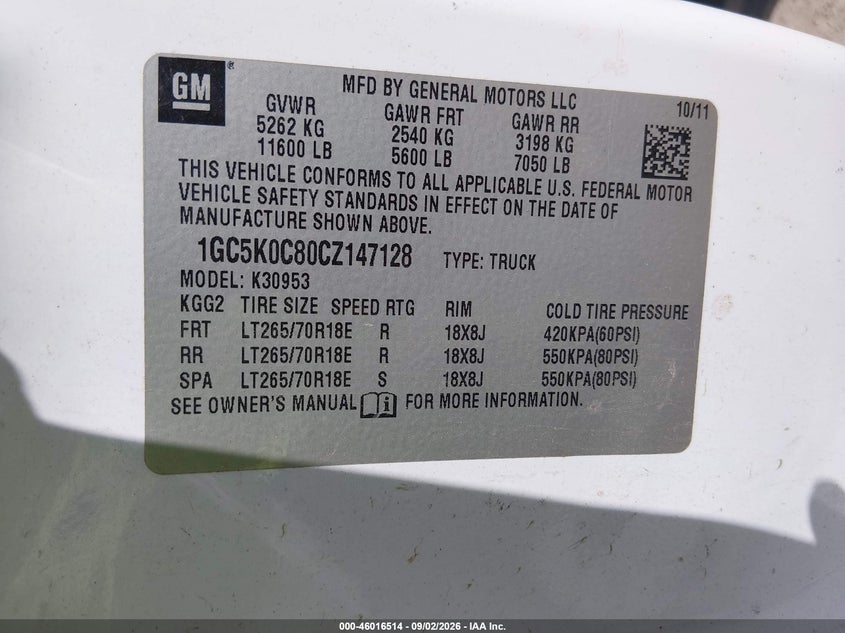 2012 CHEVROLET SILVERADO 3500HD auction photo 8