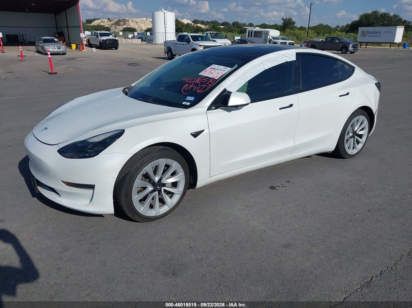 Vin: 5yj3e1eb7nf174297, lot: 46515910, tesla model 3 long range dual motor all-wheel drive 20222