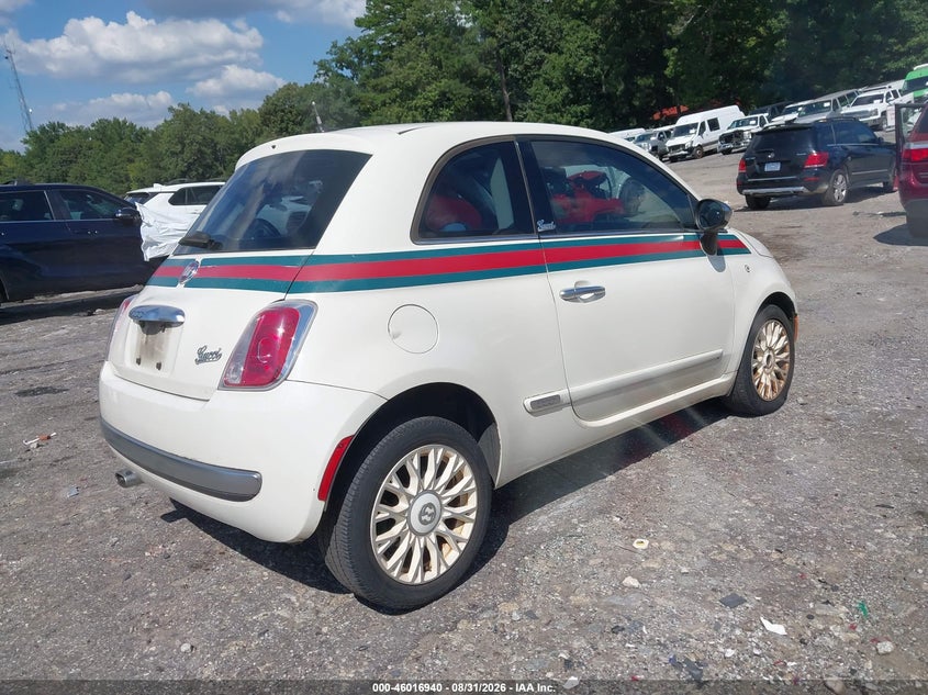 Vin: 3c3cffcr6ct225088, lot: 46516331, fiat 500 lounge 20124