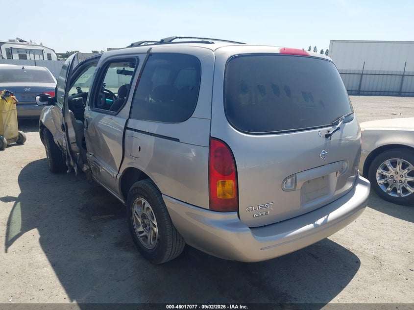 NISSAN QUEST 2000 VIN 4N2XN11T6YD846519
