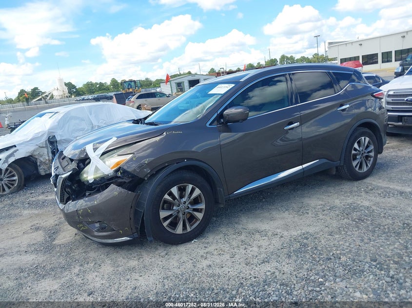 2016 Nissan Murano, Удар спереду, IAAI, VIN 5N1AZ2MGXGN133967 — фото 2