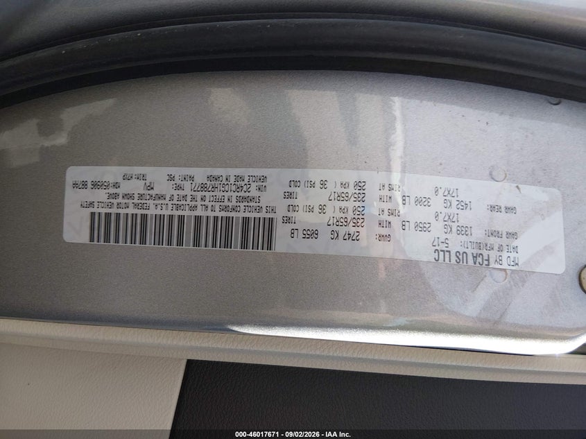 2017 CHRYSLER PACIFICA LX · Фото 9