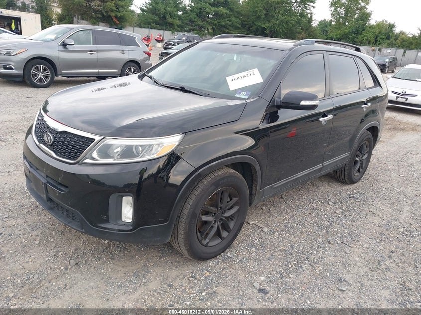 Vin: 5xykt3a65fg608829, lot: 46517603, kia sorento lx 20152