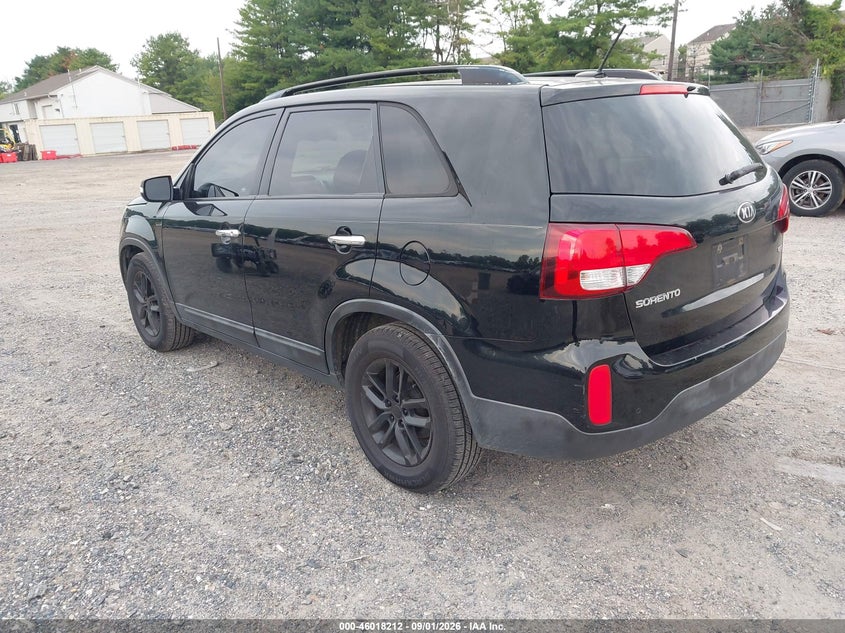 Vin: 5xykt3a65fg608829, lot: 46517603, kia sorento lx 20153