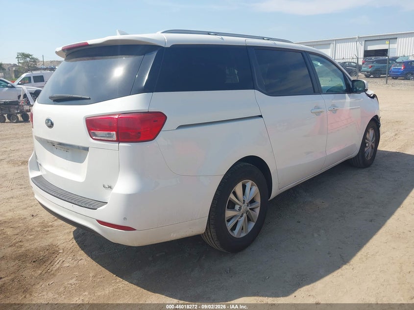 Vin: kndmb5c14j6424017, lot: 46517663, kia sedona lx 20184