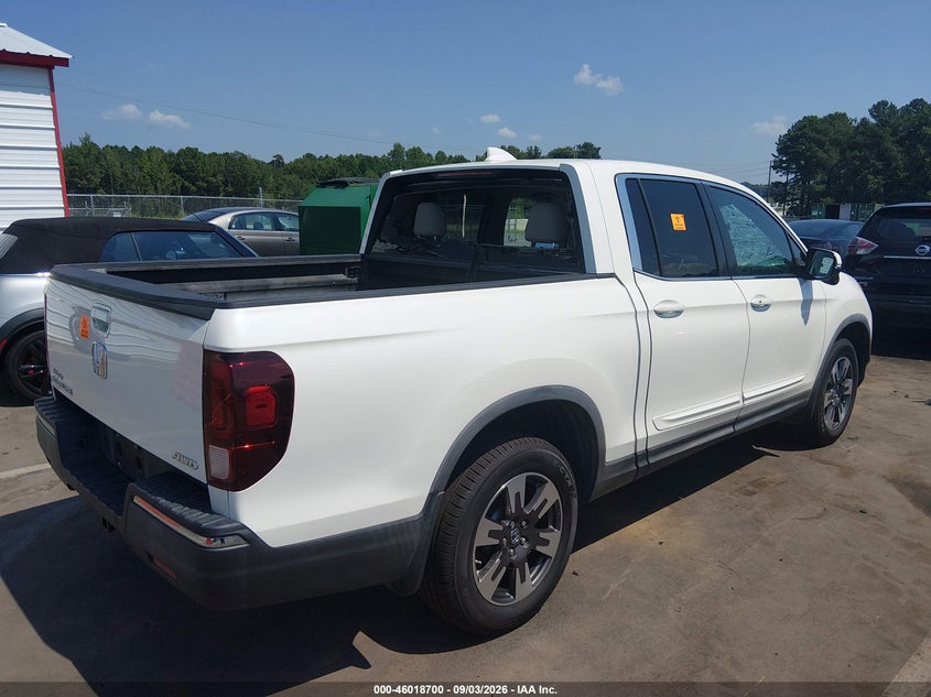 Vin: 5fpyk3f66hb016217, lot: 46518091, honda ridgeline rtl-t 20174