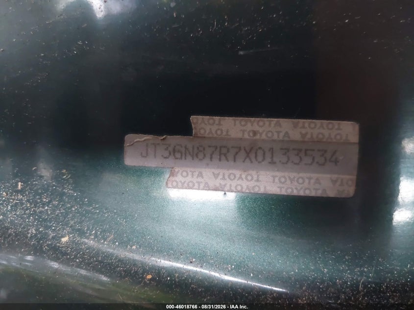 TOYOTA 4RUNNER 1999 VIN JT3GN87R7X0133534