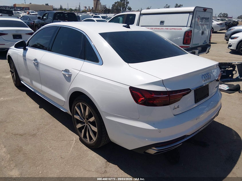 Vin: wauabaf4xpn012312, lot: 46518166, audi a4 premium 40 tfsi quattro s tronic 20233