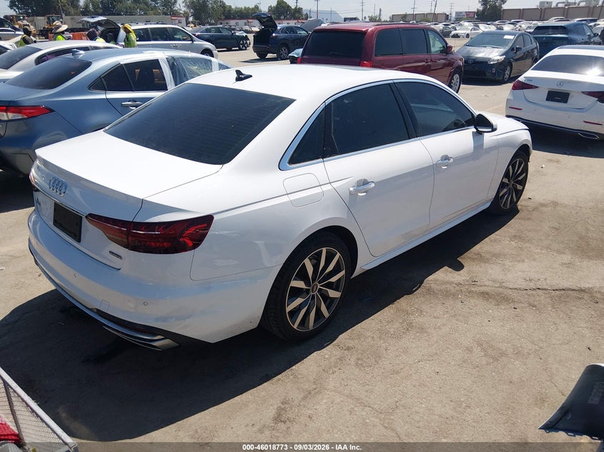Vin: wauabaf4xpn012312, lot: 46518166, audi a4 premium 40 tfsi quattro s tronic 20234