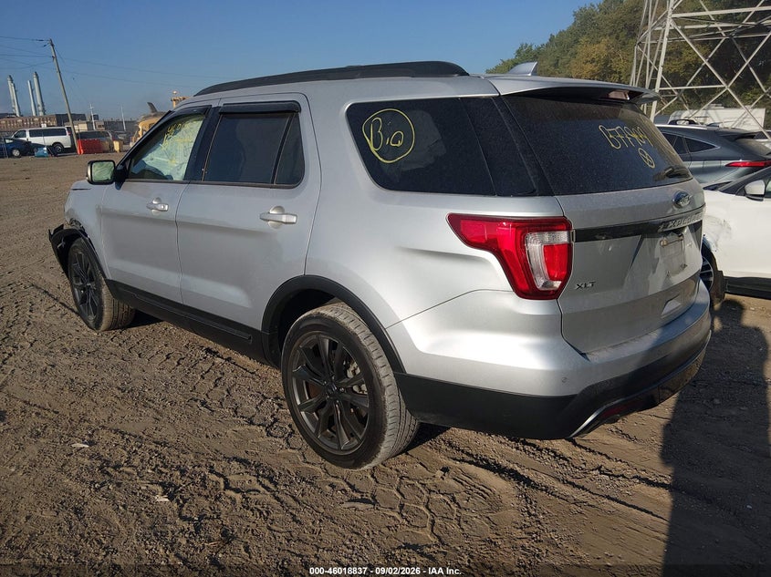 Vin: 1fm5k8d88hgb77909, lot: 46518228, ford explorer xlt 20173