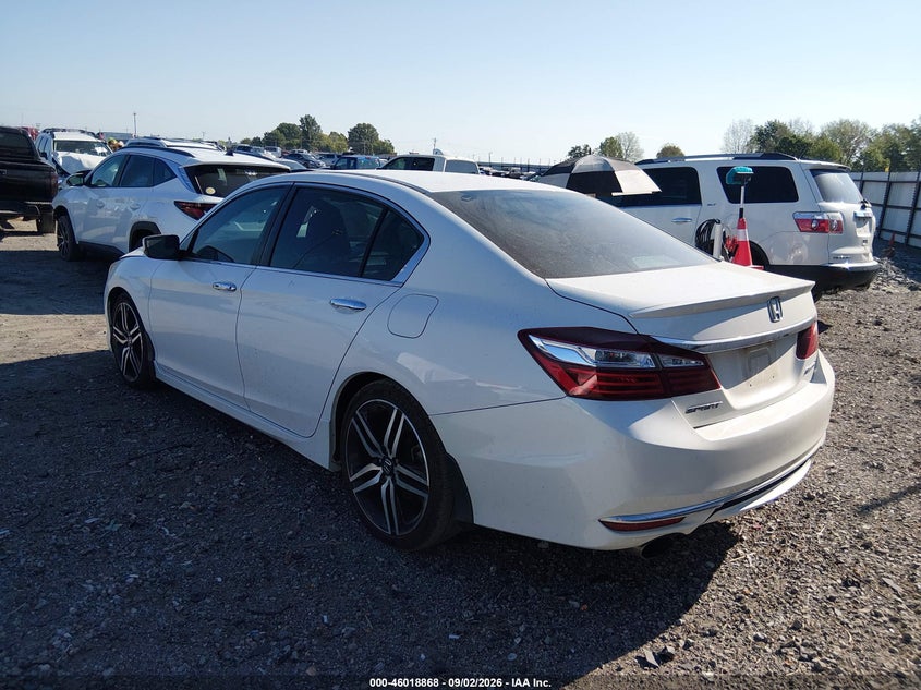 Vin: 1hgcr2f58ga239738, lot: 46518259, honda accord sport 20163