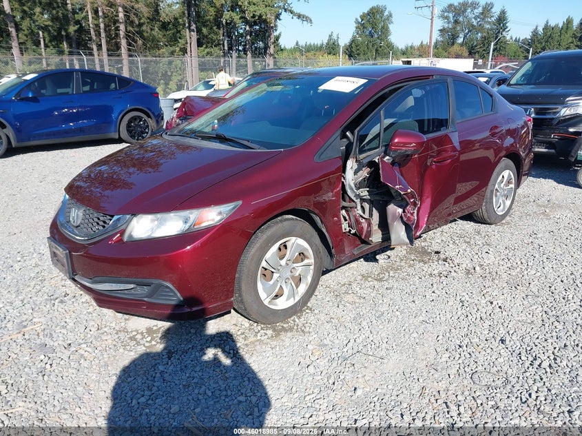 Vin: 19xfb2f51ee030478, lot: 46518376, honda civic lx 20142