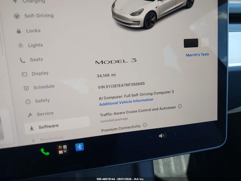 2022 TESLA MODEL 3 REAR-WHEEL DRIVE - zdjęcie 7