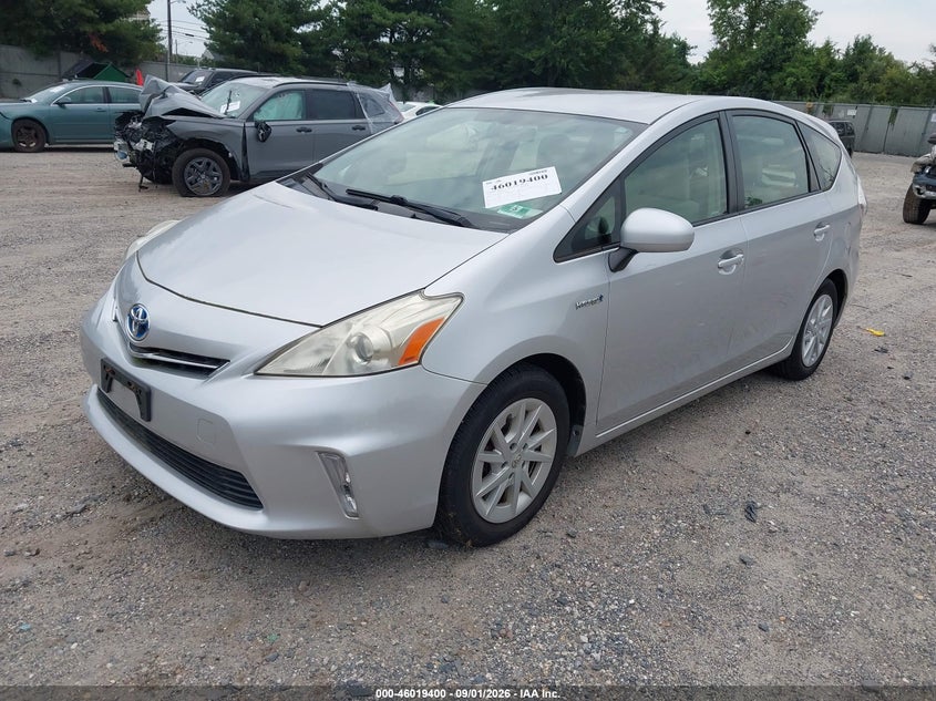 2012 TOYOTA PRIUS V (+) WAGON 1.8L I-4 DOHC, VVT, REGULAR , 98HP