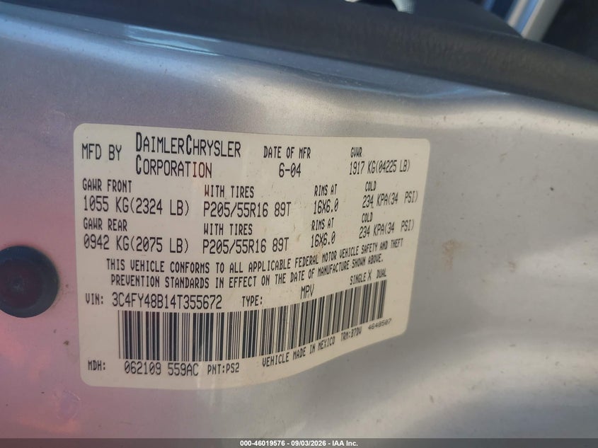 2004 CHRYSLER PT CRUISER auction photo 8