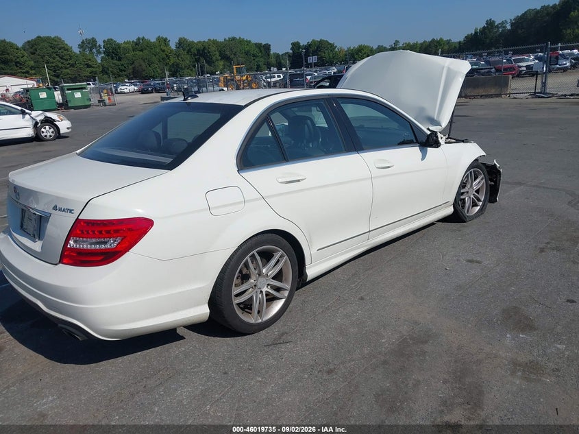 2012 MERCEDES-BENZ C-KLASSE SEDAN 3.0L V-6 DI, DOHC, VVT, PREMIUM , 228HP