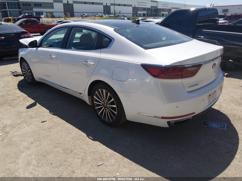 Vin: knalc4j13h5065519, lot: 46519190, kia cadenza premium 20173
