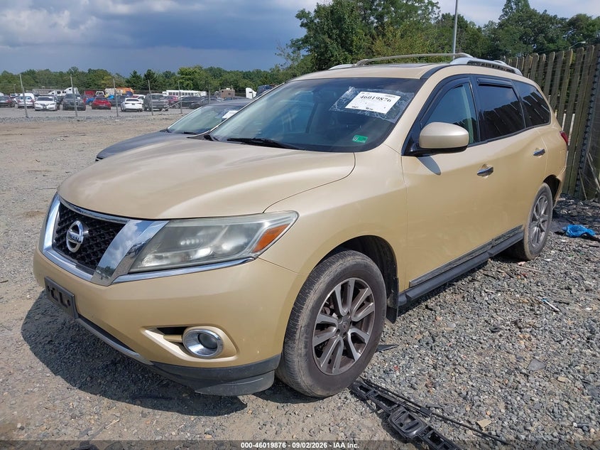 Vin: 5n1ar2mm3dc629898, lot: 46519266, nissan pathfinder sl 20132