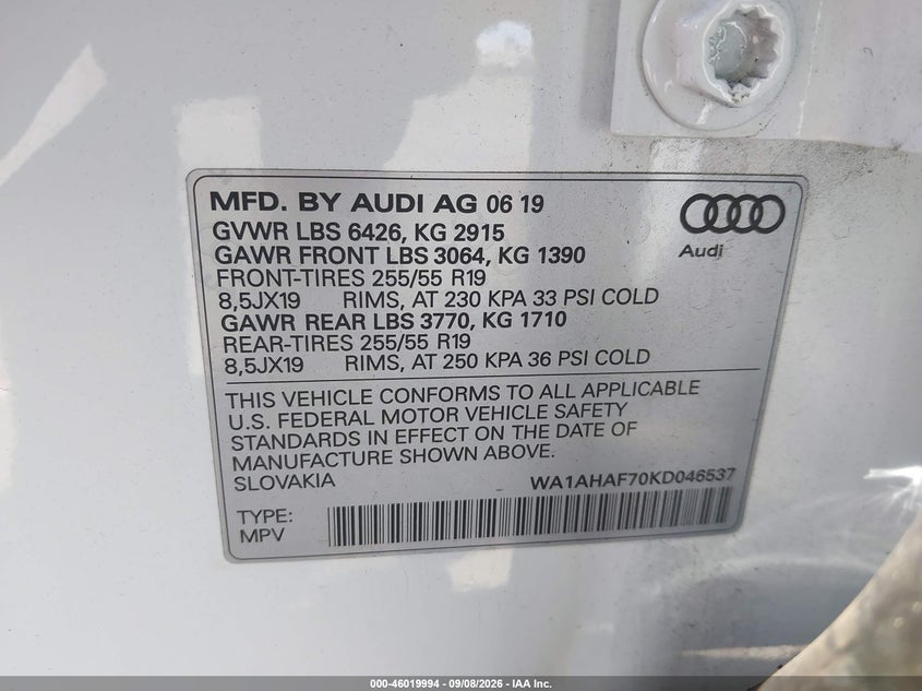 2019 AUDI Q7 45 PREMIUM · Фото 9