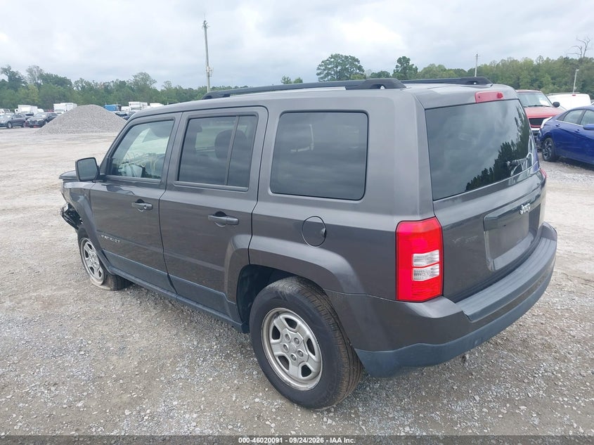 Vin: 1c4njpba3fd124248, lot: 46519482, jeep patriot sport 20153