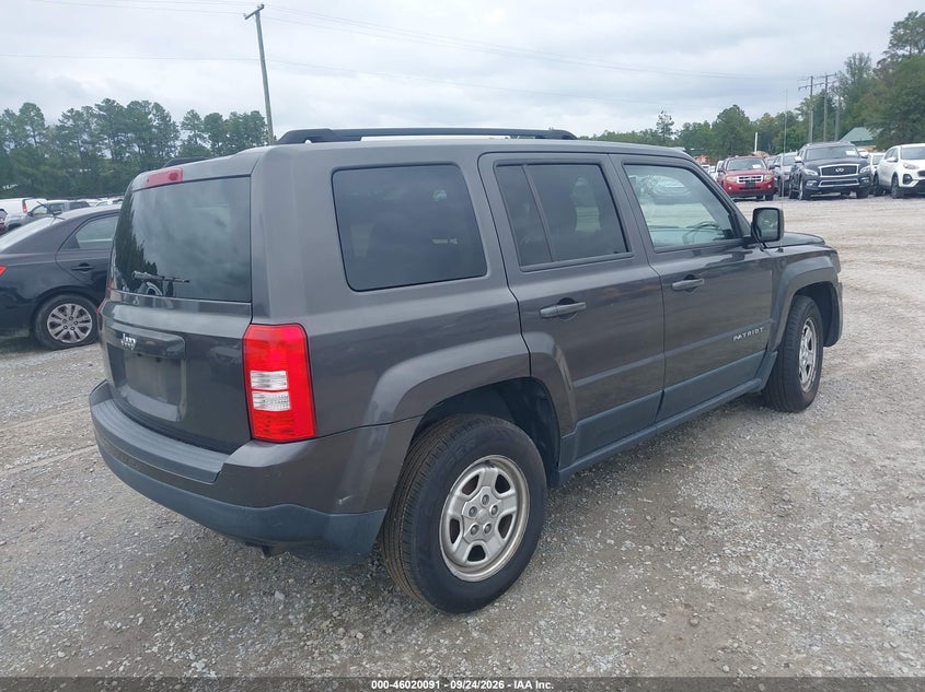Vin: 1c4njpba3fd124248, lot: 46519482, jeep patriot sport 20154
