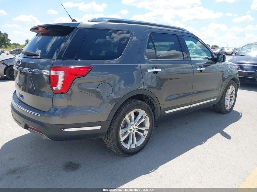Vin: 1fm5k7f80jgb55223, lot: 46519680, ford explorer limited 20184