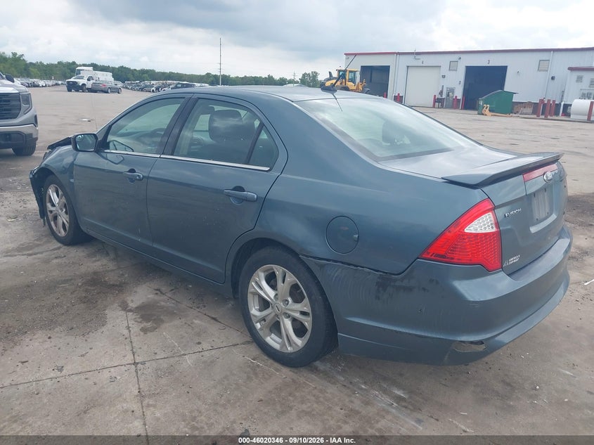 Vin: 3fahp0ha6cr429780, lot: 46519737, ford fusion se 20122