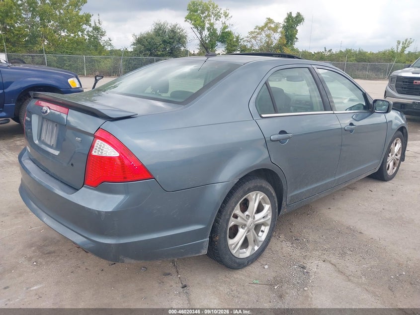 Vin: 3fahp0ha6cr429780, lot: 46519737, ford fusion se 20123