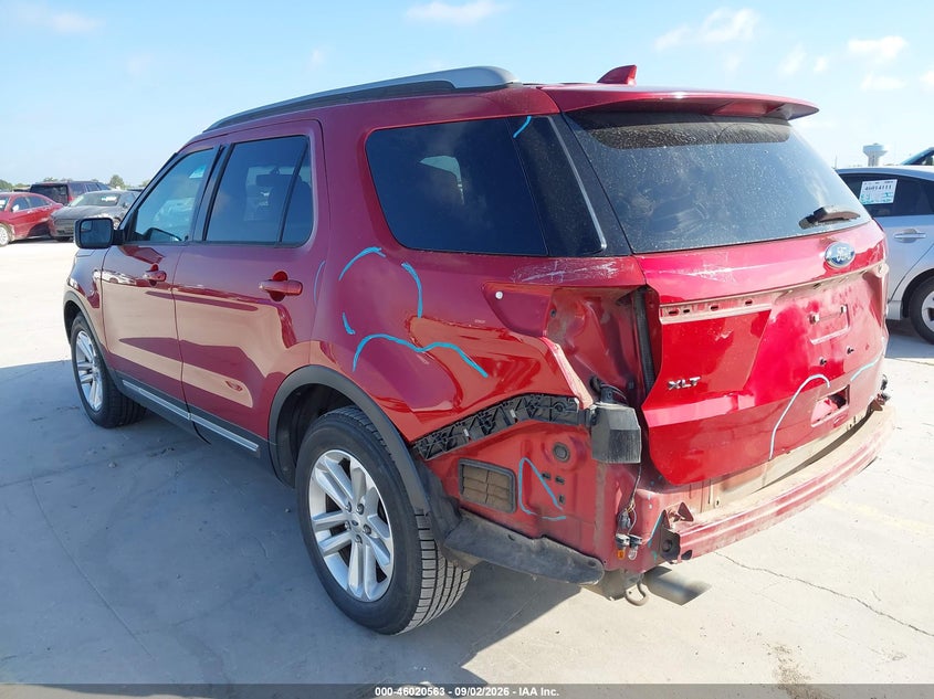 Vin: 1fm5k7d82ggc65833, lot: 46519954, ford explorer xlt 20163