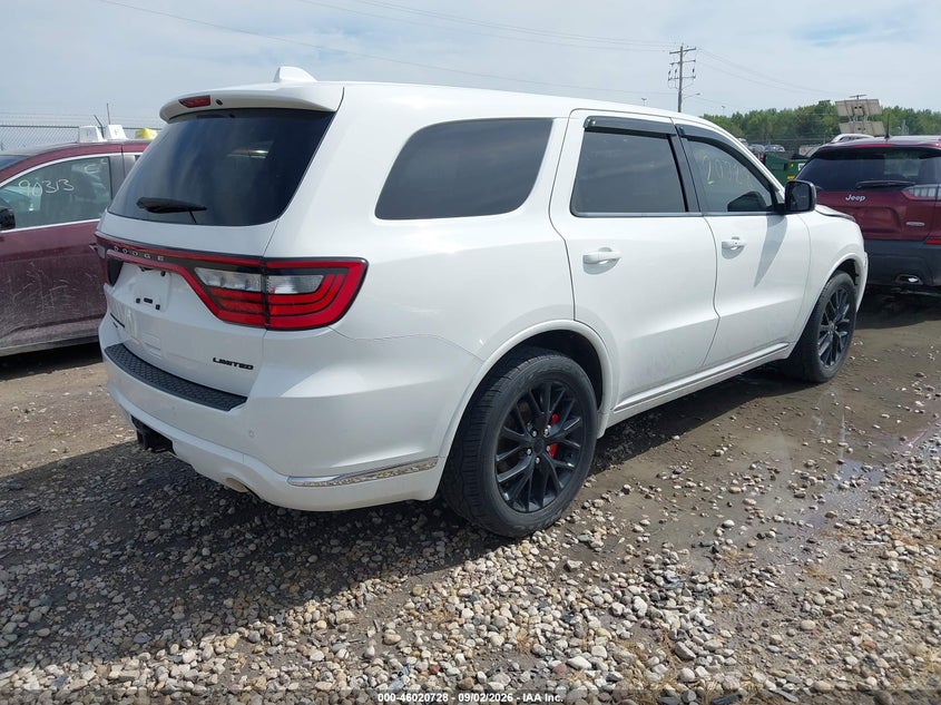 Vin: 1c4rdjdg5fc600268, lot: 46520119, dodge durango limited 20154