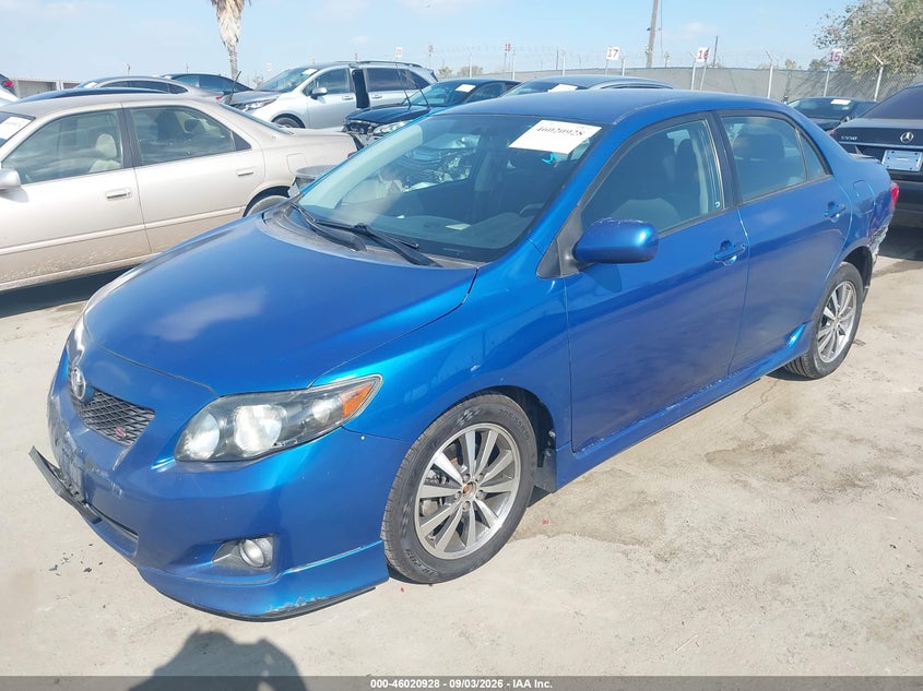2009 Toyota Corolla, Rear, IAAI, VIN 1NXBU40E79Z101652 — photo 2