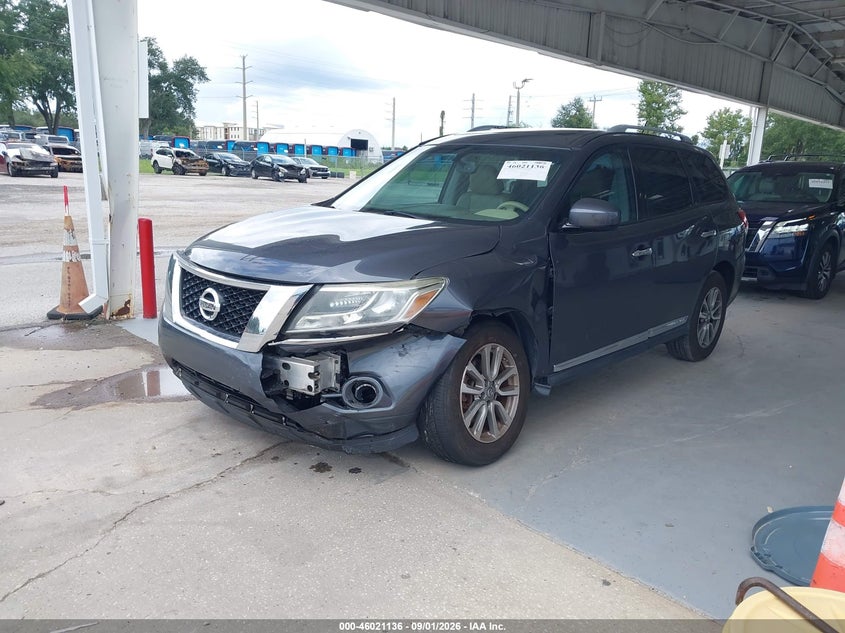 Vin: 5n1ar2mn1dc608587, lot: 46520527, nissan pathfinder sl 20132