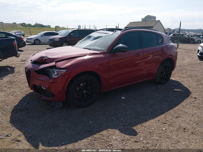 Vin: zaspakbn5m7d11475, lot: 46520528, alfa romeo stelvio ti awd 20212