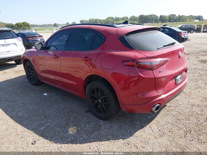 Vin: zaspakbn5m7d11475, lot: 46520528, alfa romeo stelvio ti awd 20213